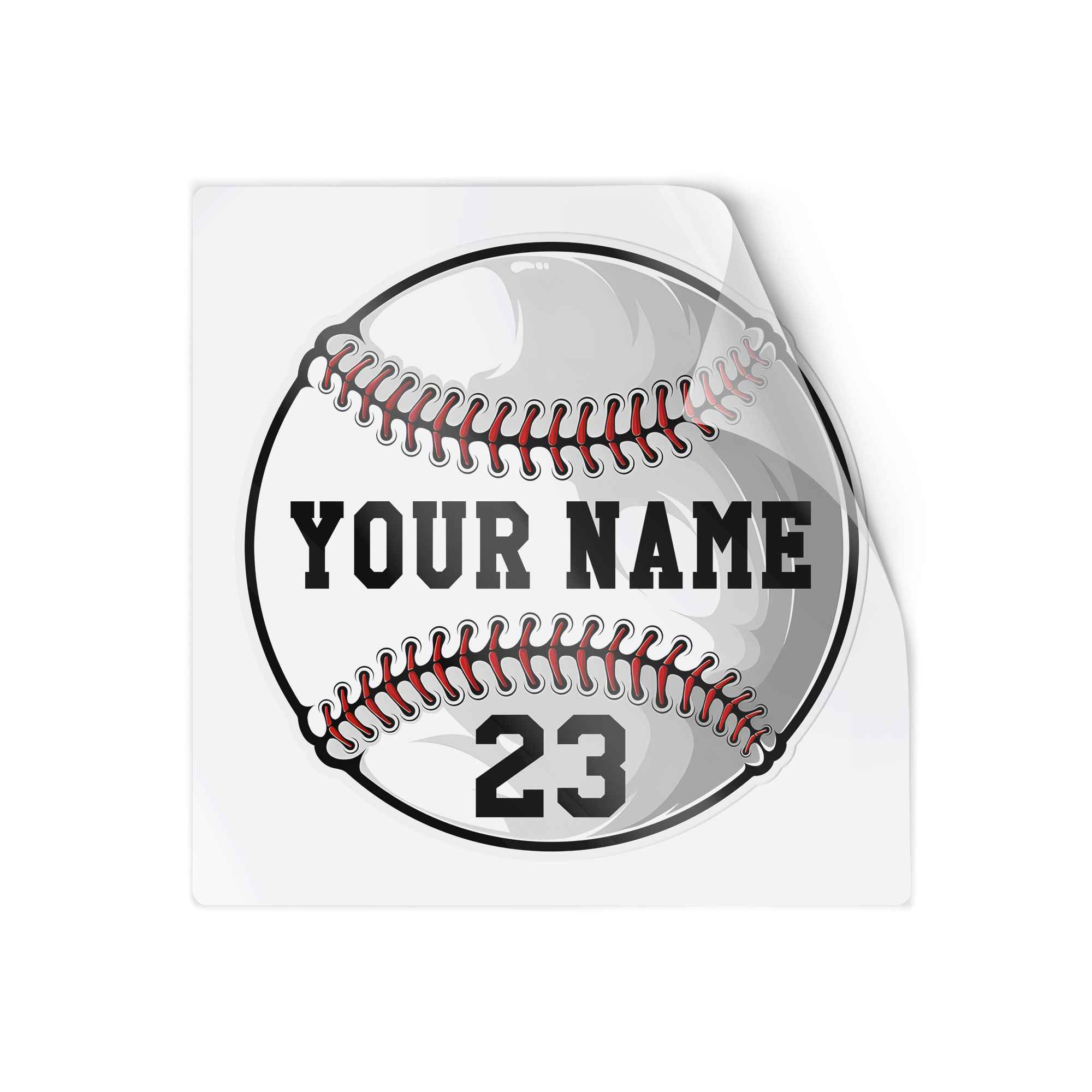 Custom Name Baseball Vinyl Decal Personalized Durable Waterproof Sticker