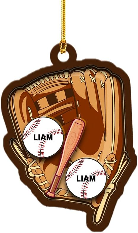 Personalized Baseball Christmas Ornament, Basketball Lover Gift, Basketball Team Gift, Boyfriend Gift, Christmas Tree Decoration Ornament