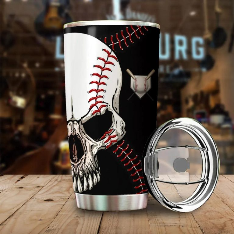 Custom Baseball Skull Tumbler 20oz- TU30