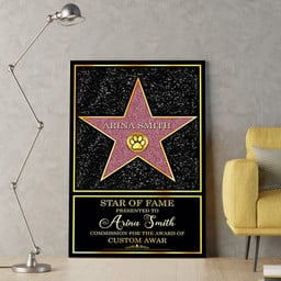 Custom Star of Fame Family Wall Art Gift Canvas 5