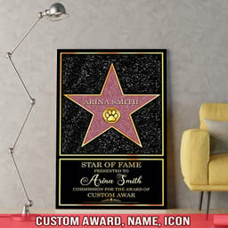Custom Star of Fame Family Wall Art Gift Canvas 6