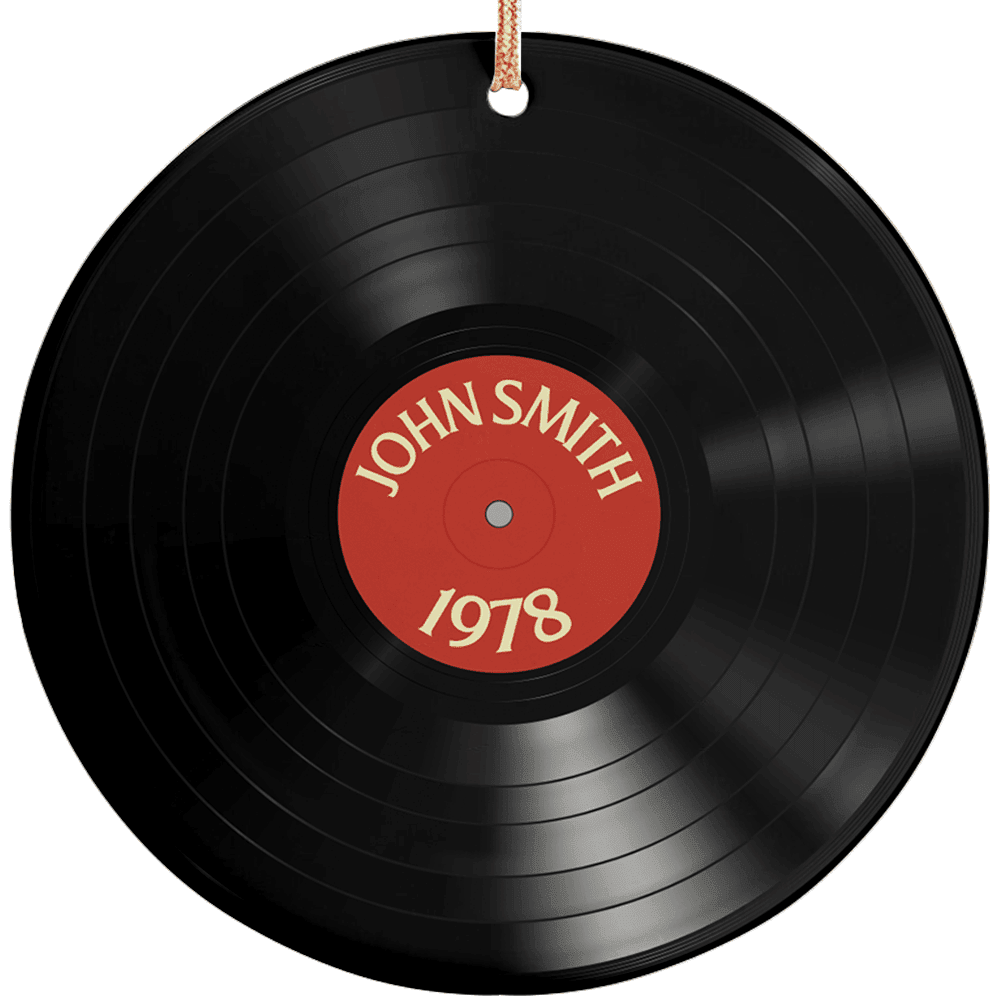 Custom Text Vinyl Record Gift For Music Lover Acrylic Ornament - OR04