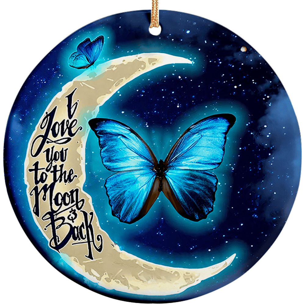 I Love You to The Moon and Back Memorial Gift Remembrance Ornaments Acrylic Ornament - OR05 4