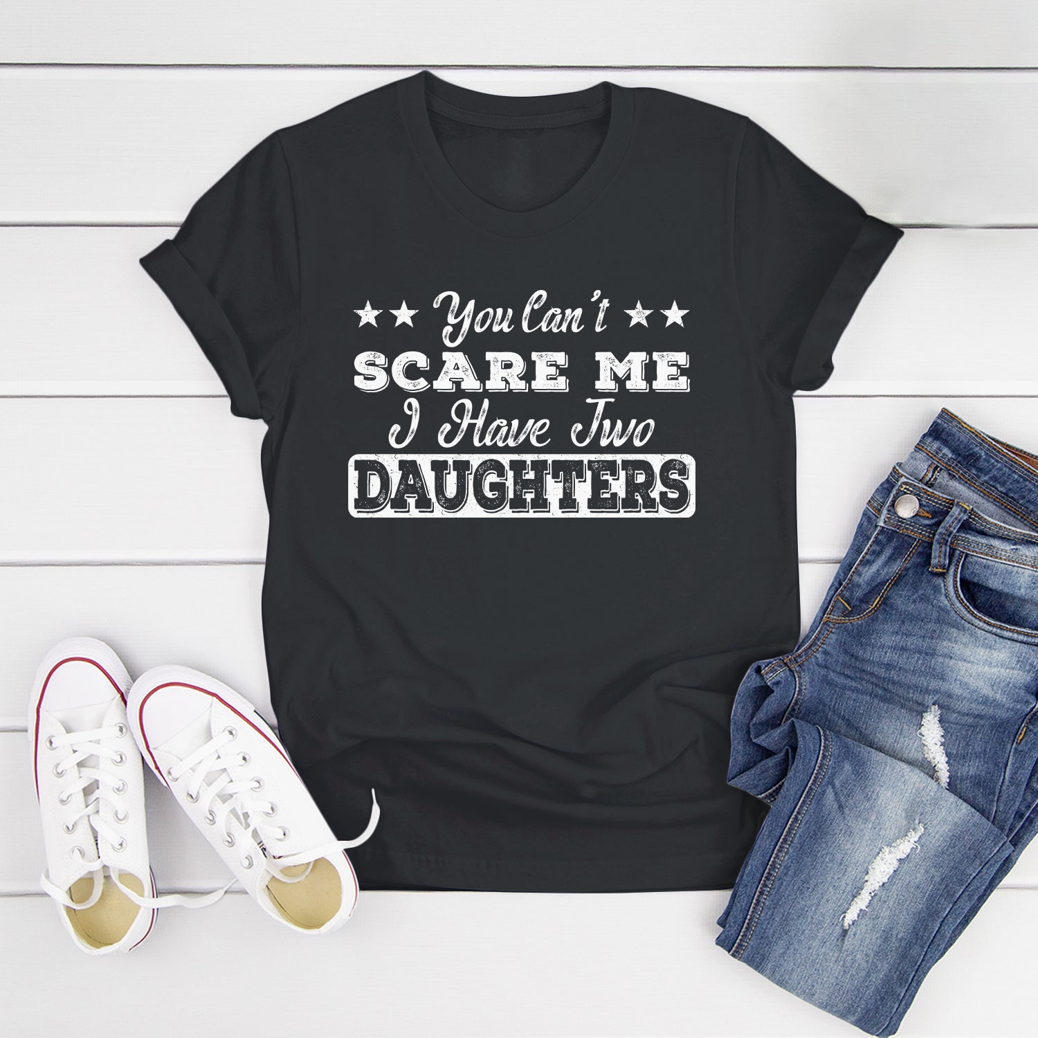 You Can't Scare Me Personalized White T-Shirt