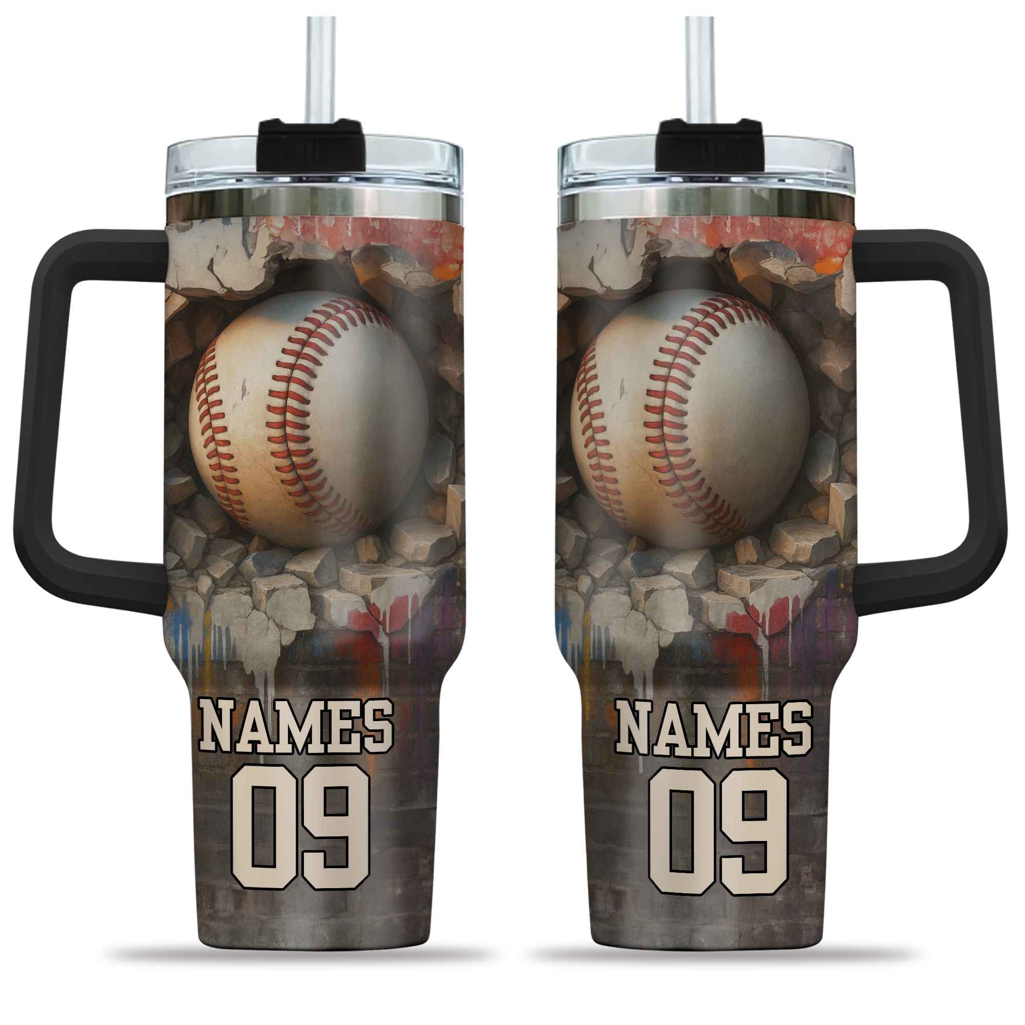 Custom Sport Gift Personalized With Straw Tumbler 40oz 5