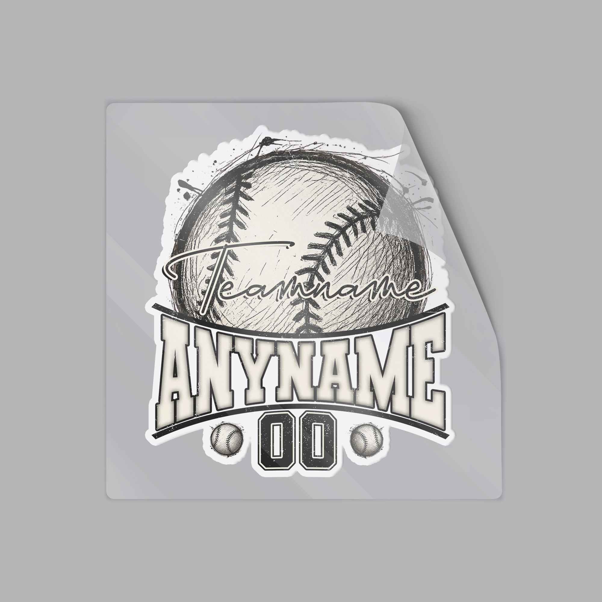 Personalized Baseball Team Custom Name Number Vinyl Decal Sticker 3