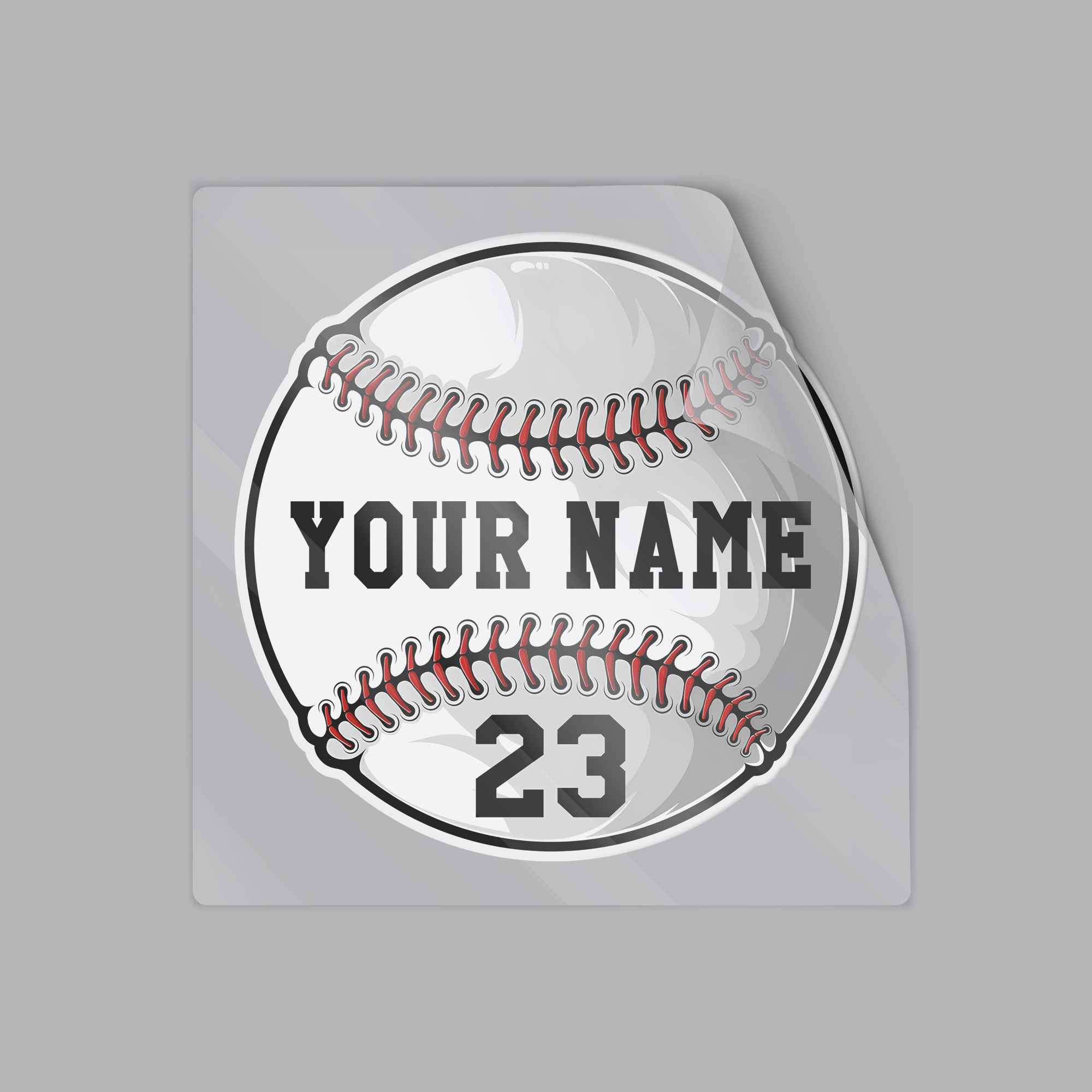 Custom Name Baseball Vinyl Decal Personalized Durable Waterproof Sticker 3