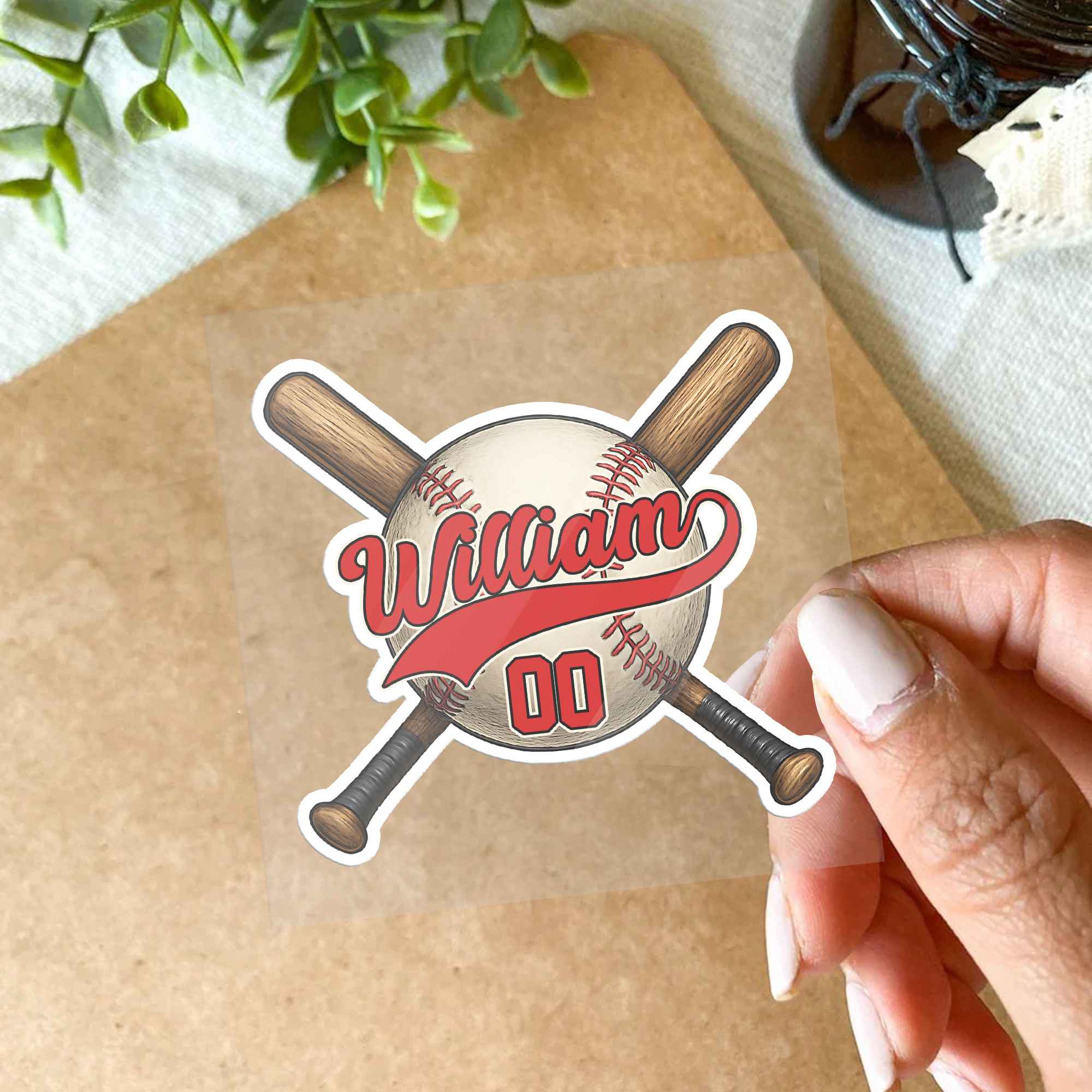 Baseball Custom Name Sticker Waterproof Vinyl Decal Gift 4