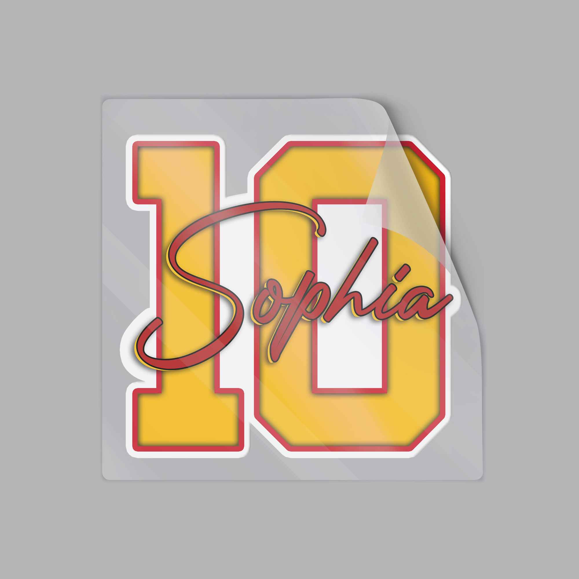 Personalized Custom Number Name Vinyl Car Laptop Water Bottle Sticker 3