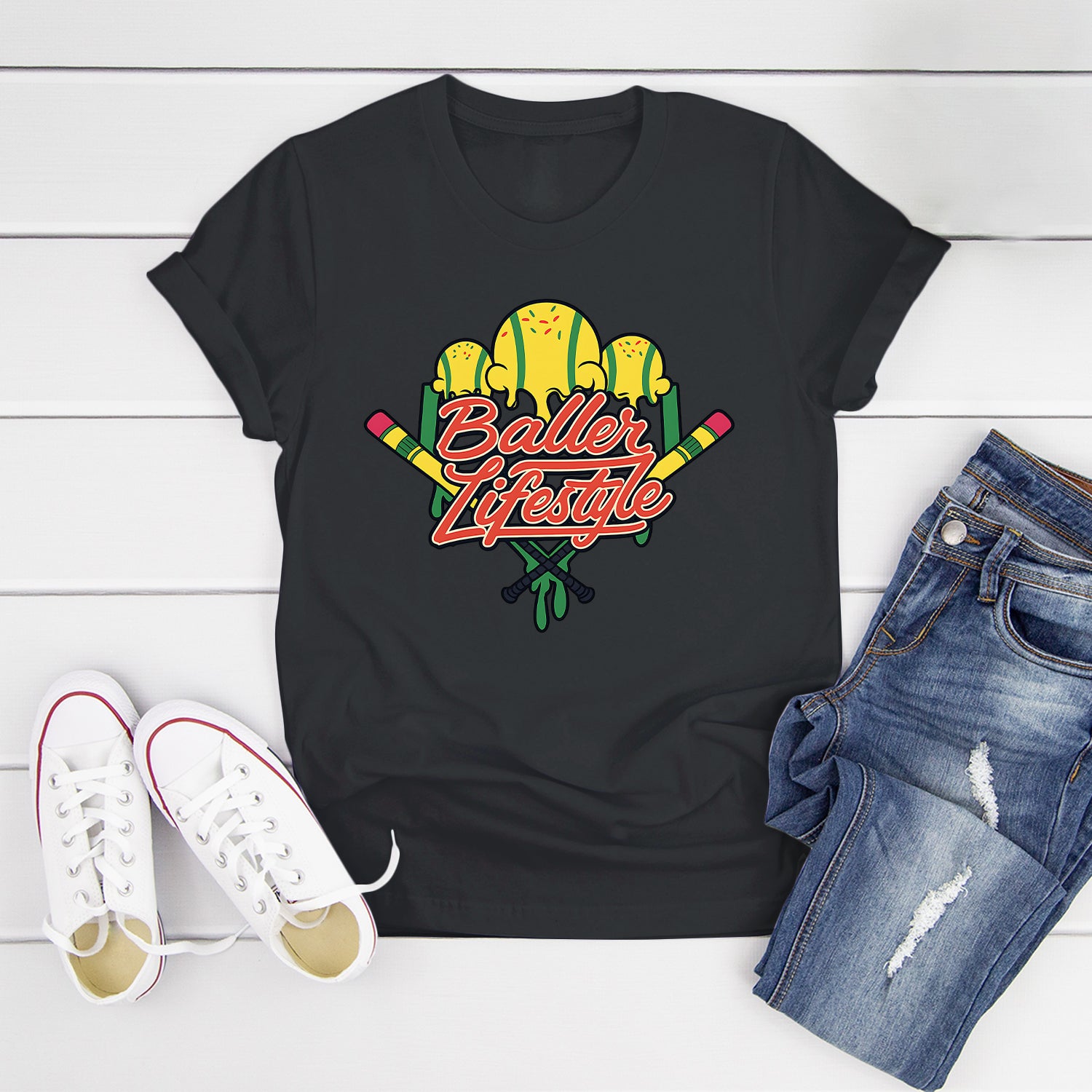 Baller Lifestyle Baseball T Shirt 4