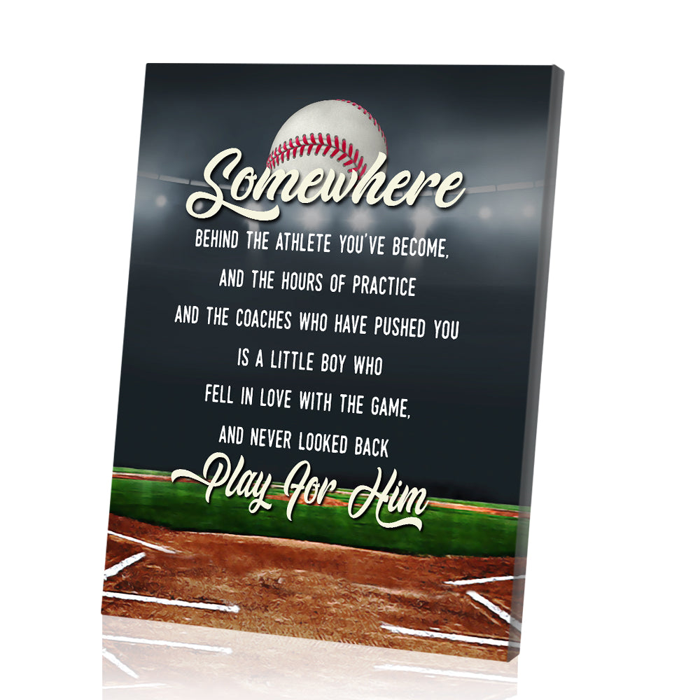 Baseball Somewhere Behind The Athlete Youve Become And The Hours Of Practice Canvas Wall Art 3