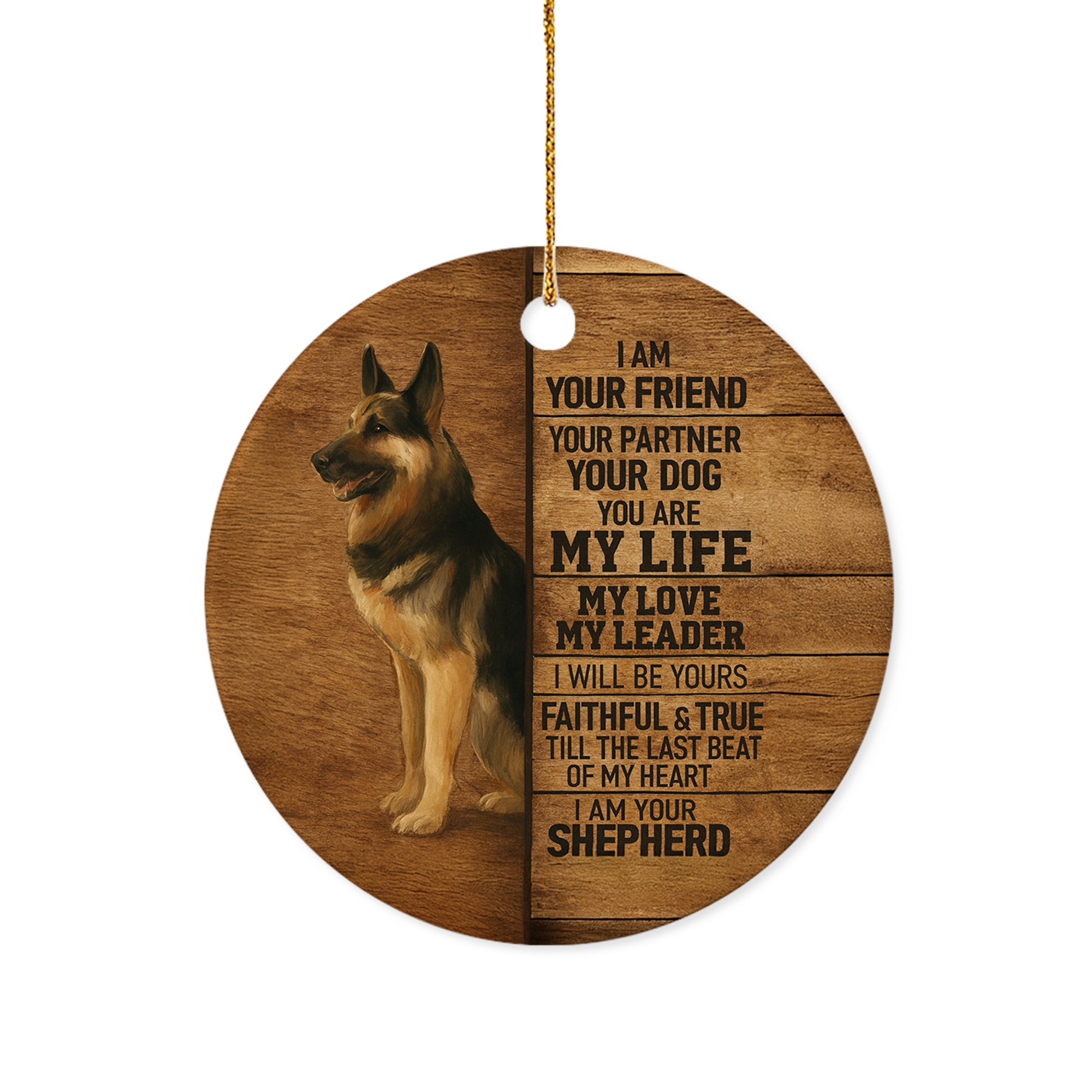 I Am Your Friend German Shepherd Acrylic Ornament – Dog Lover Gift, Christmas Tree Decor, Keepsake Hanging Ornament