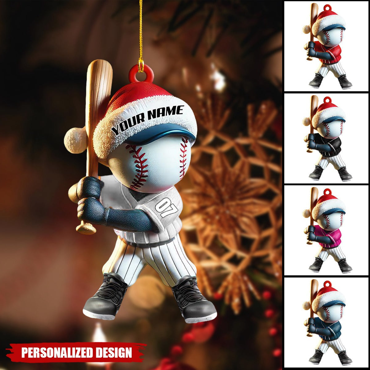 Personalized Baseball Gift for Baseball Fans Ornament - OR58 4