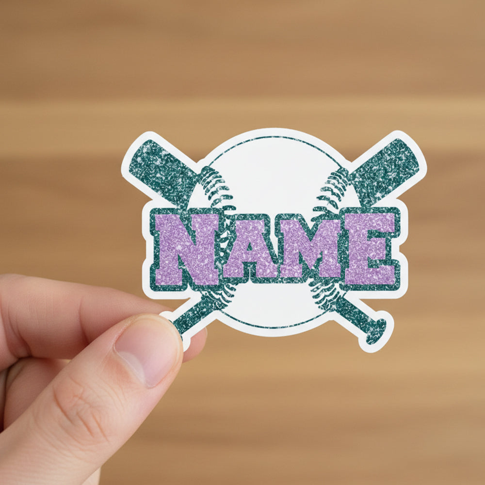Custom Baseball Helmet Name Sticker for Team Personalized Name Baseball Softball Helmet Decal Waterproof Vinyl Laptop Sticker