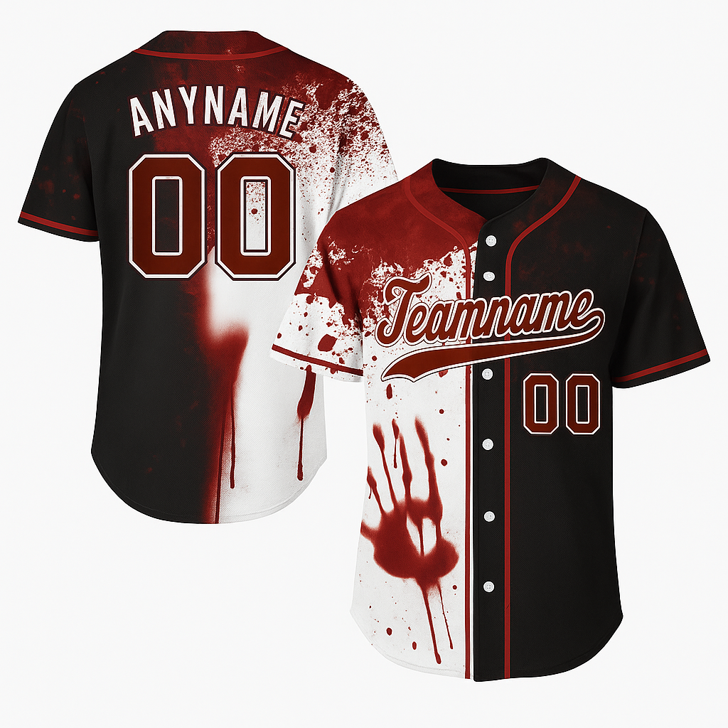 Custom Skull Baseball Jersey for Men Youth Team, Gothic Sports Uniform, Button Down Softball Shirts, Halloween Costume Gift Jersey