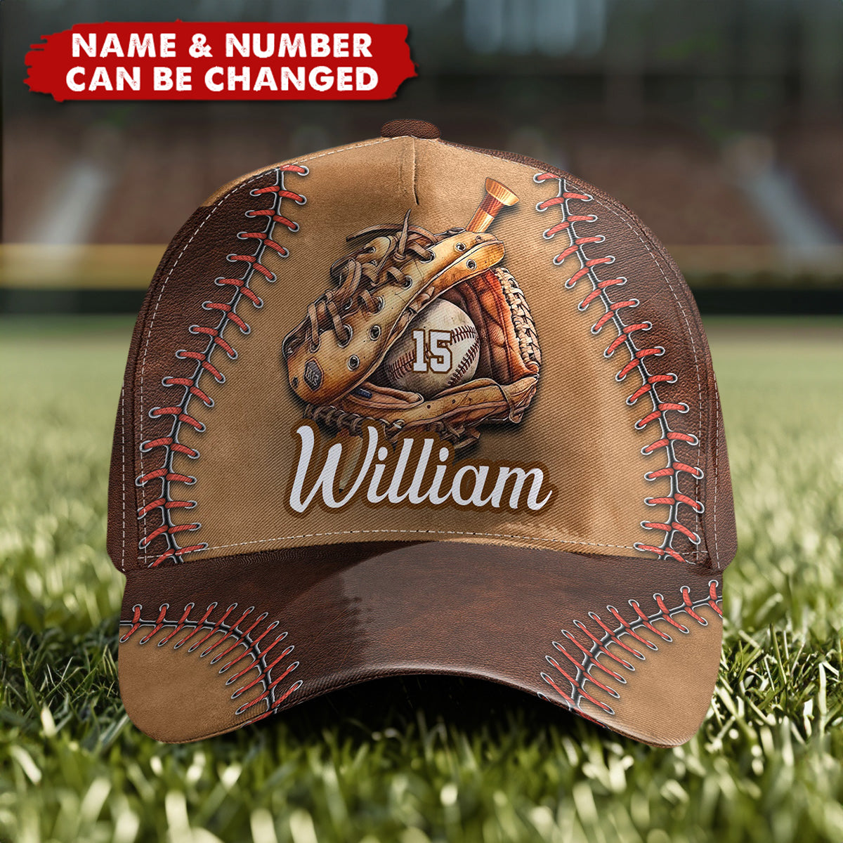 Love Baseball Personalized Custom Baseball Classic Cap