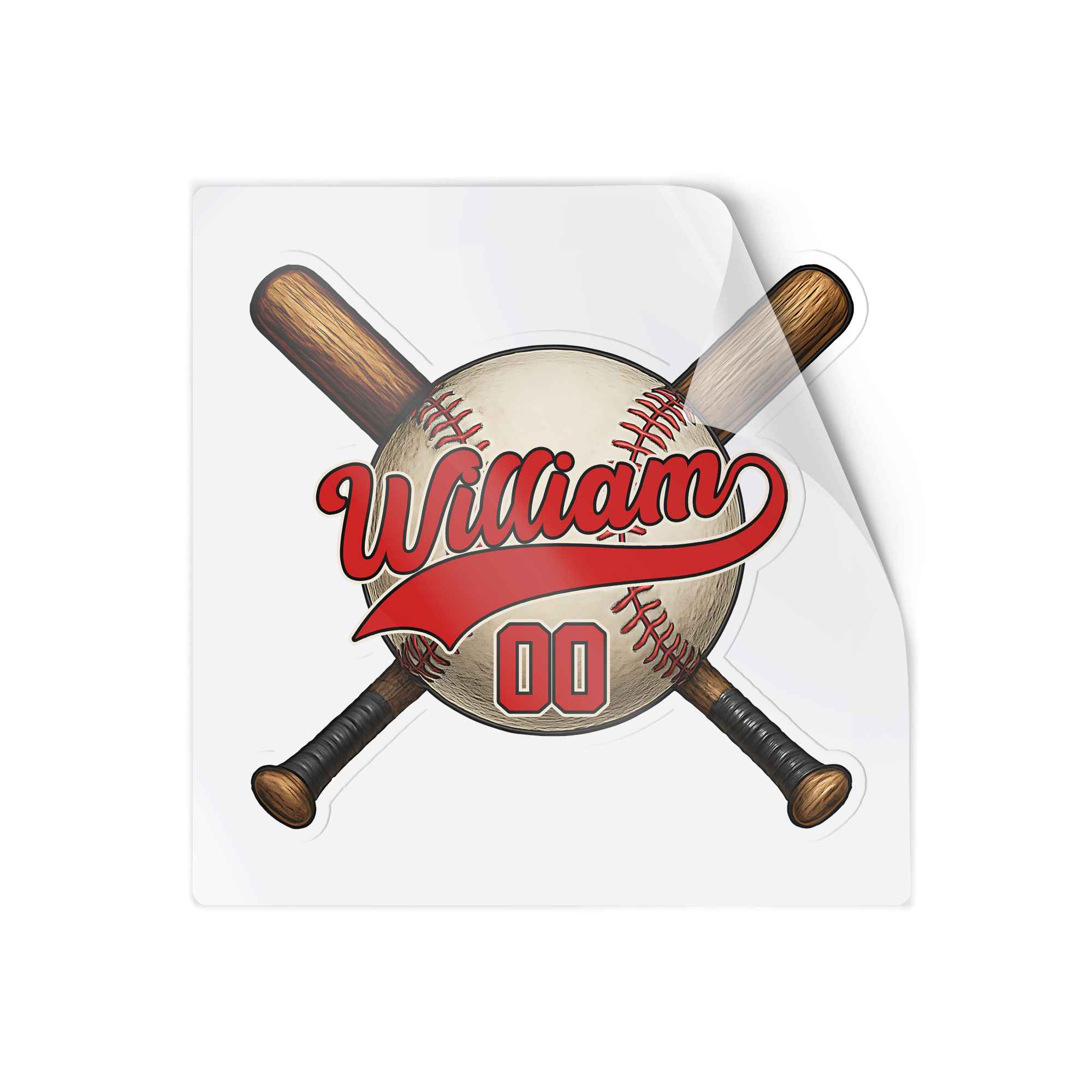 Baseball Custom Name Sticker Waterproof Vinyl Decal Gift