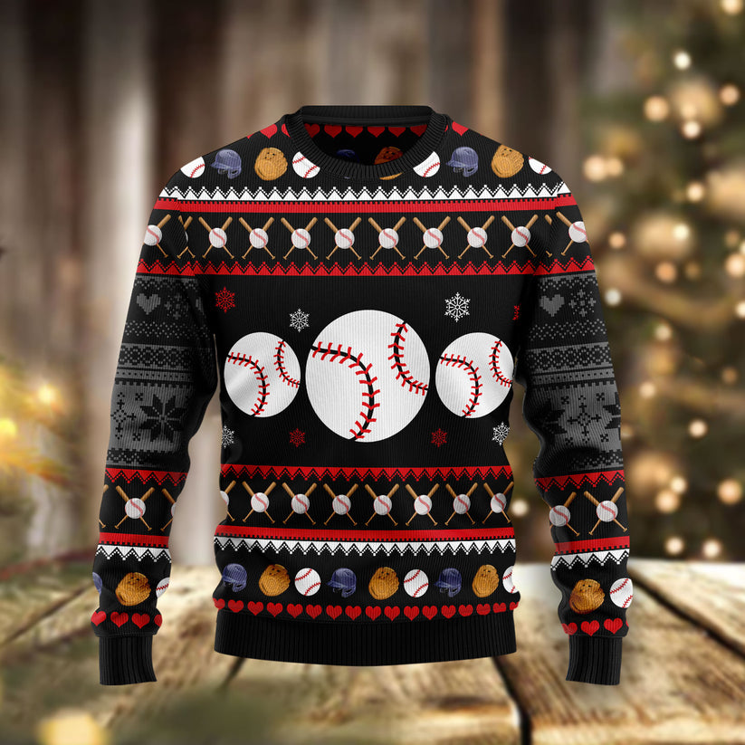 Baseball Balls Christmas Sweater - SW03