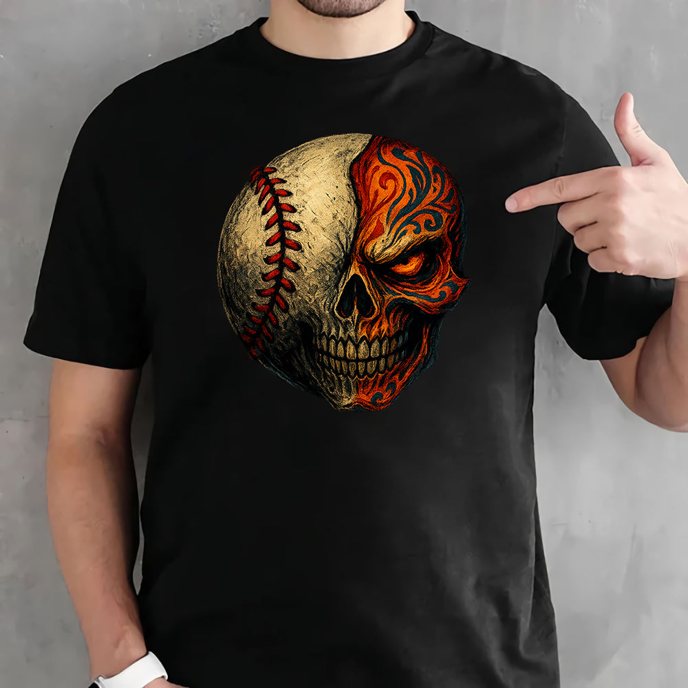 Dia De Los Muertos Baseball Sugar Skull Mexican Day of Dead T-Shirt 4