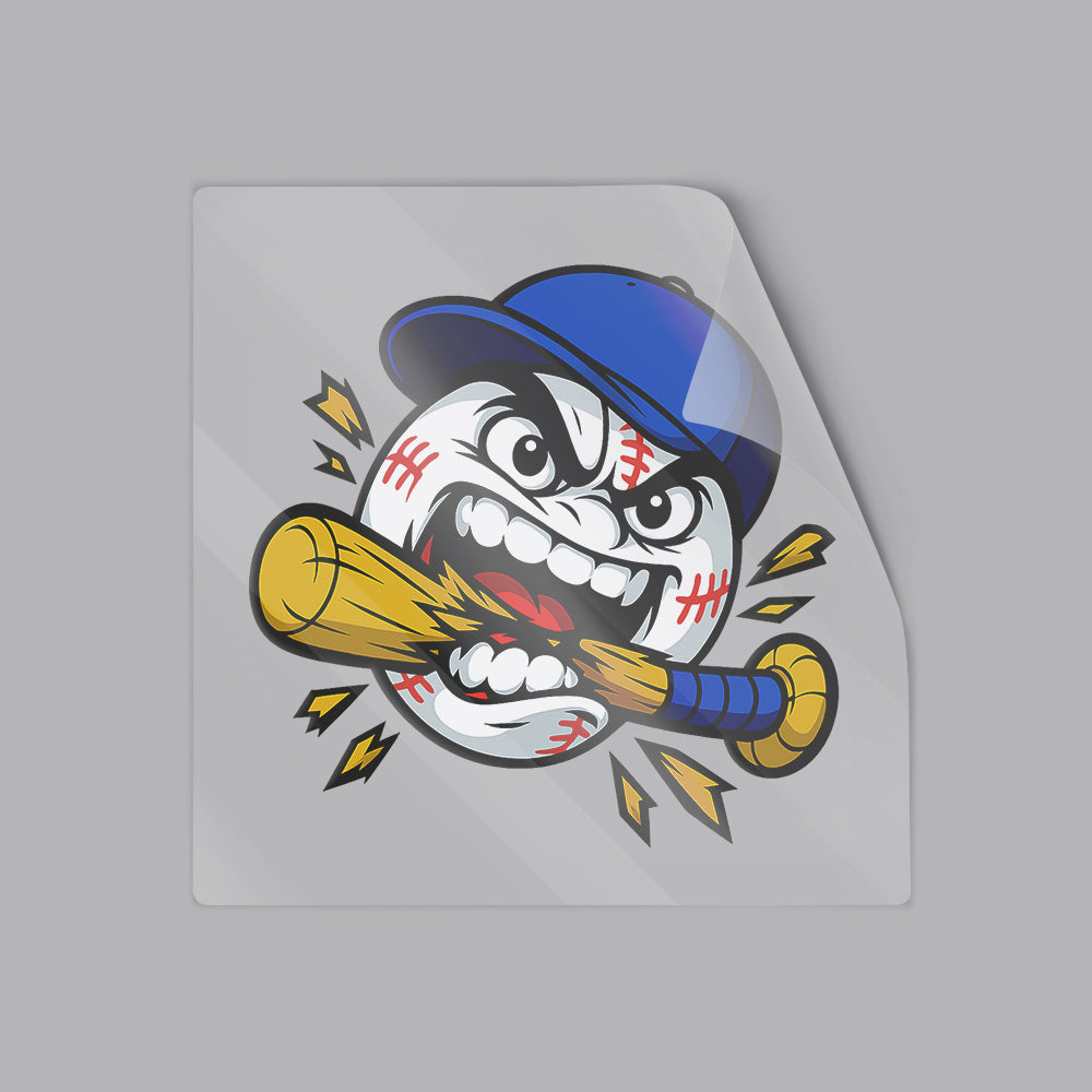 Angry Baseball Ball Decal - Custom Sports Car, Laptop, Water Bottle Sticker 6