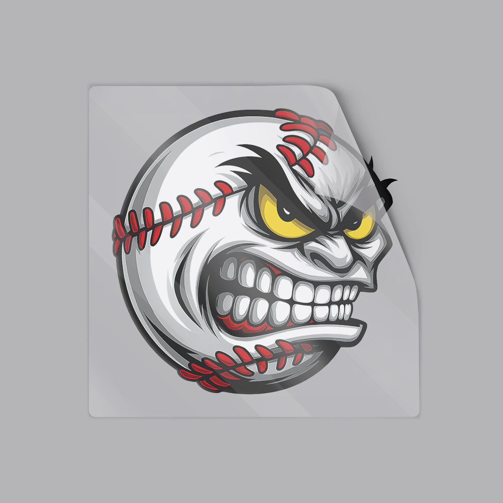 Angry Baseball Face Decal - Custom Car, Truck, Laptop Sticker 7