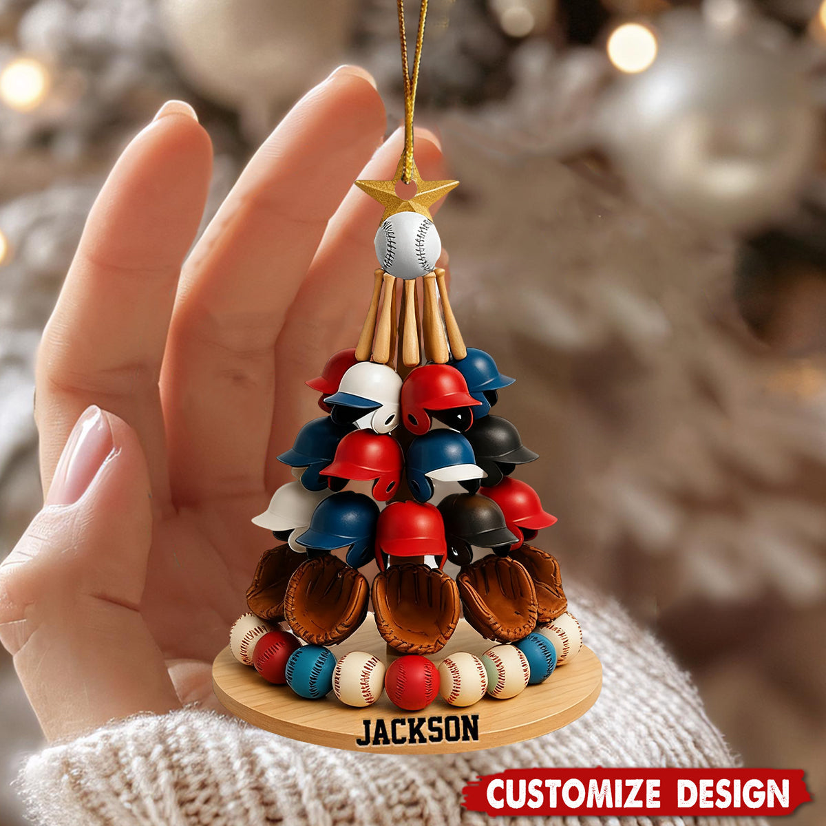 Personalized Baseball Gift for Baseball Lovers Acrylic Ornament - OR59 3