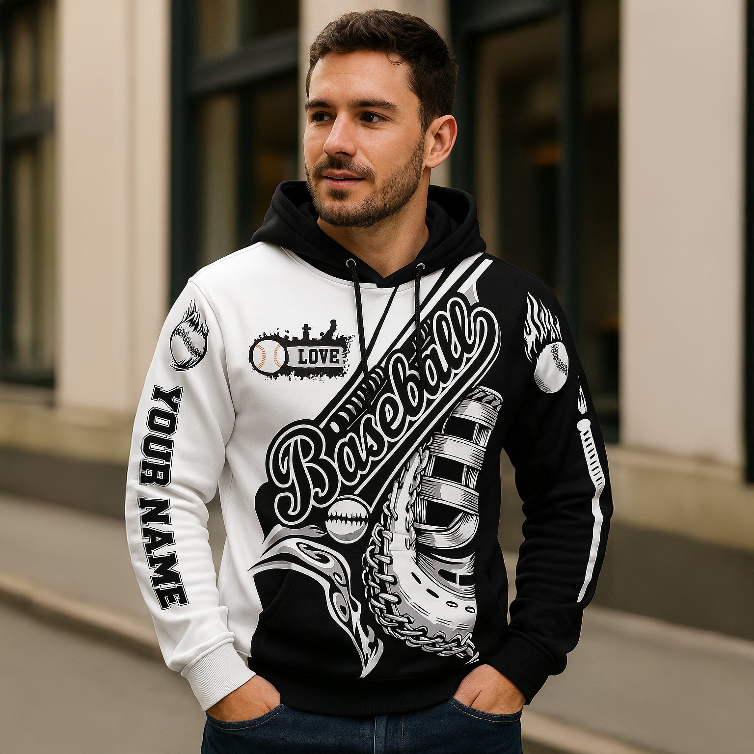 Personalized Baseball Player Casual Unisex Hoodie 3D