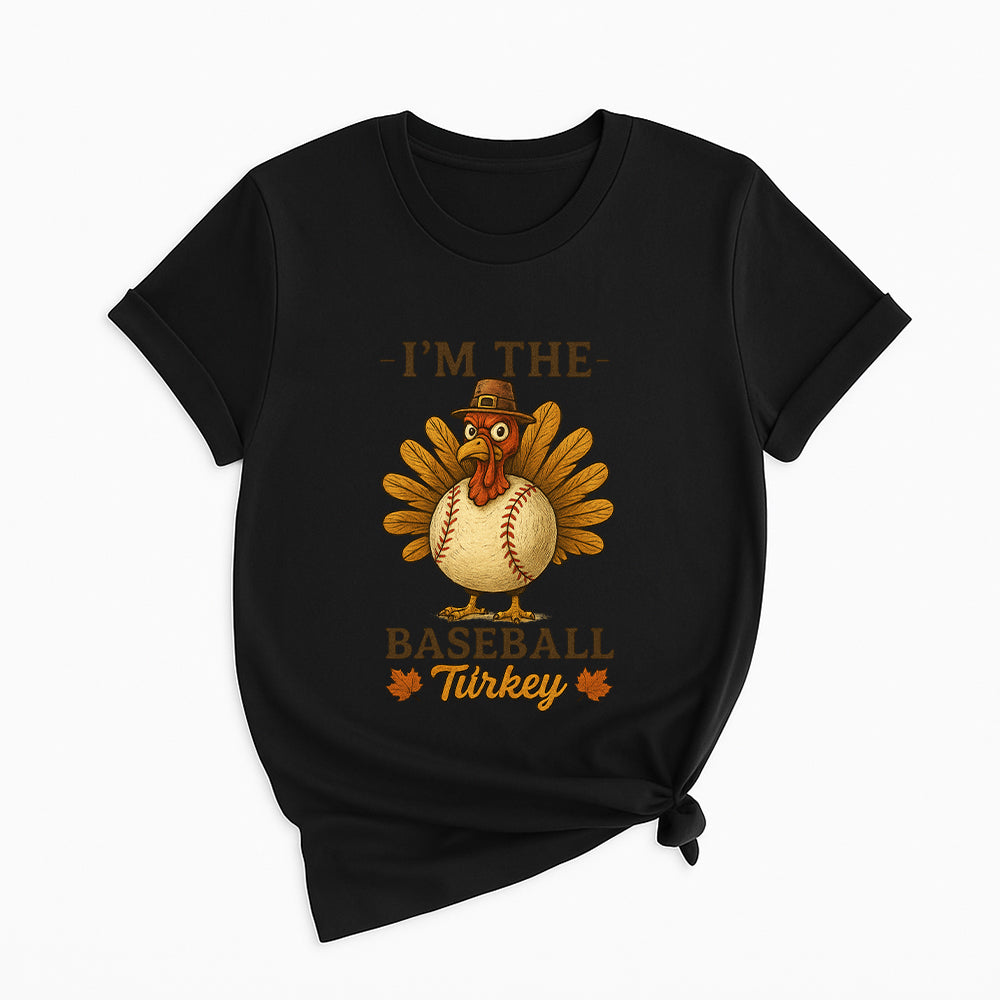 Thanksgiving Baseball Turkey, Funny Thankful Gift for Baseball Lovers T-Shirt 5