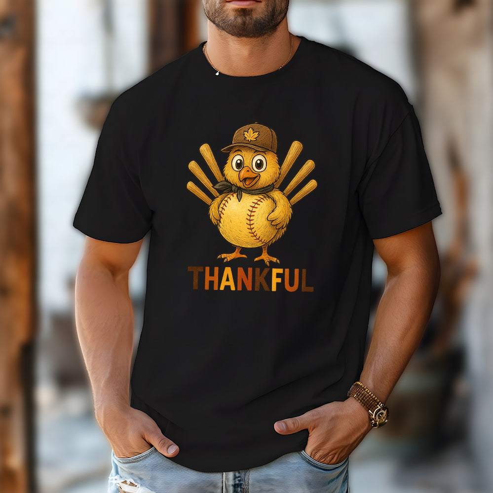Thanksgiving Softball Turkey Gift for Softball Lovers & Players T-Shirt 4