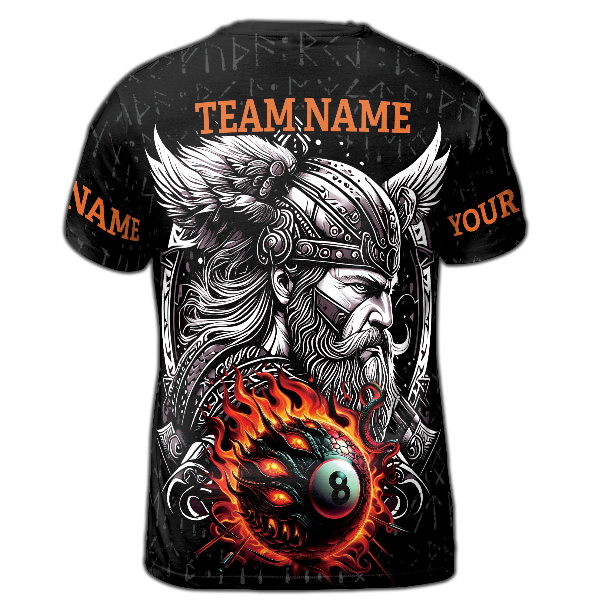 Viking Warrior Billiards T-Shirt 3D 3