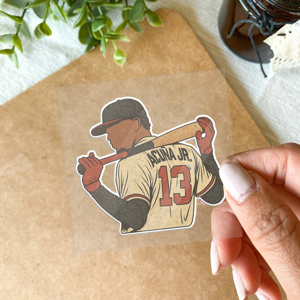 Custom Name Baseball Player Number Decal – Personalized Sports Design, Waterproof Vinyl Sticker 5