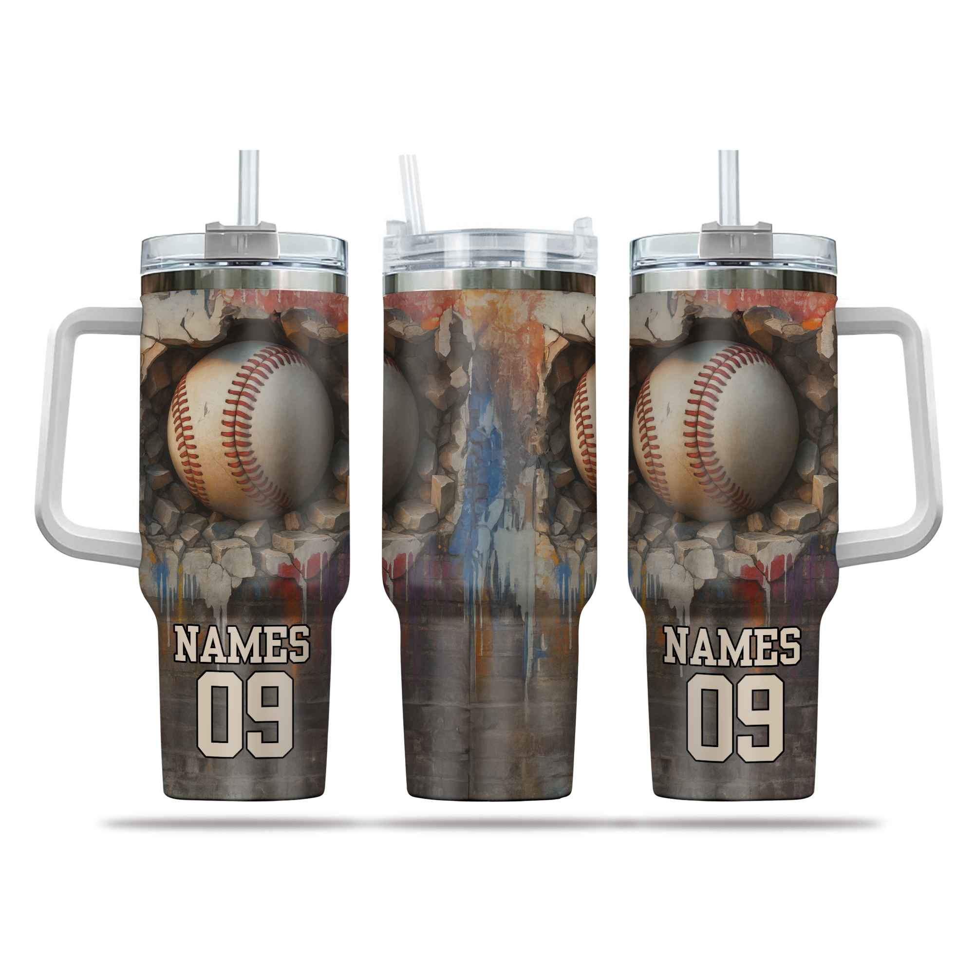 Custom Sport Gift Personalized With Straw Tumbler 40oz