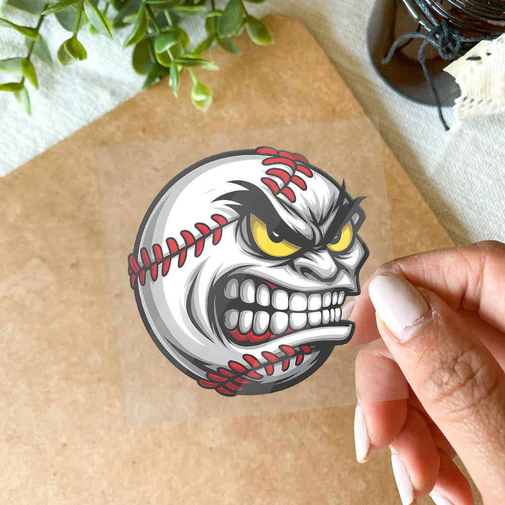 Angry Baseball Face Decal - Custom Car, Truck, Laptop Sticker 6
