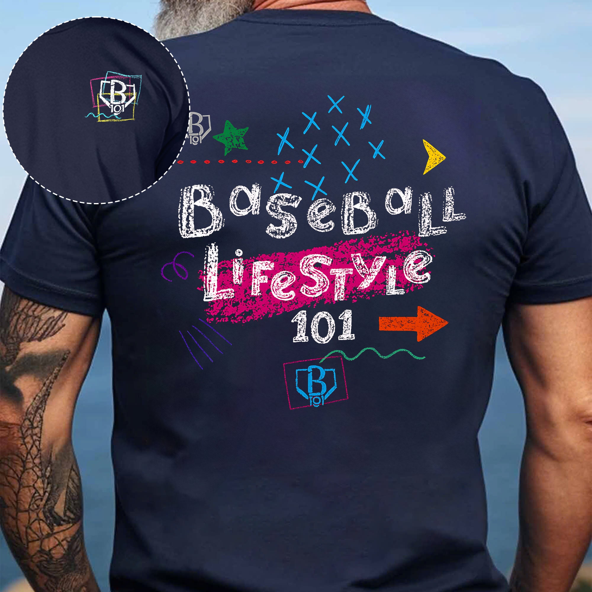 Boys Baseball Lifestyle 101 Chalkboard T Shirt 4