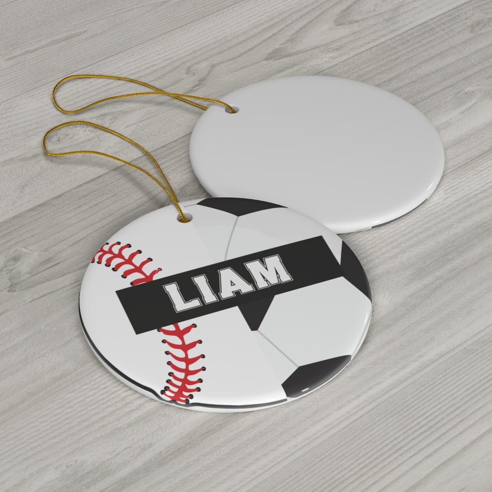 Baseball Soccer Christmas Ornament - OR65