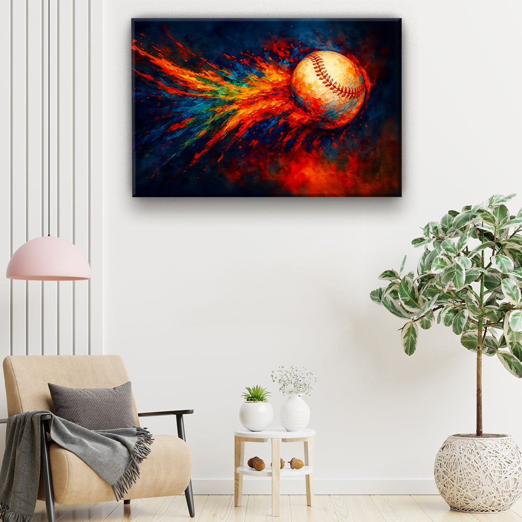 Baseball Abstract Glory I Sport Canvas Wall Art 5