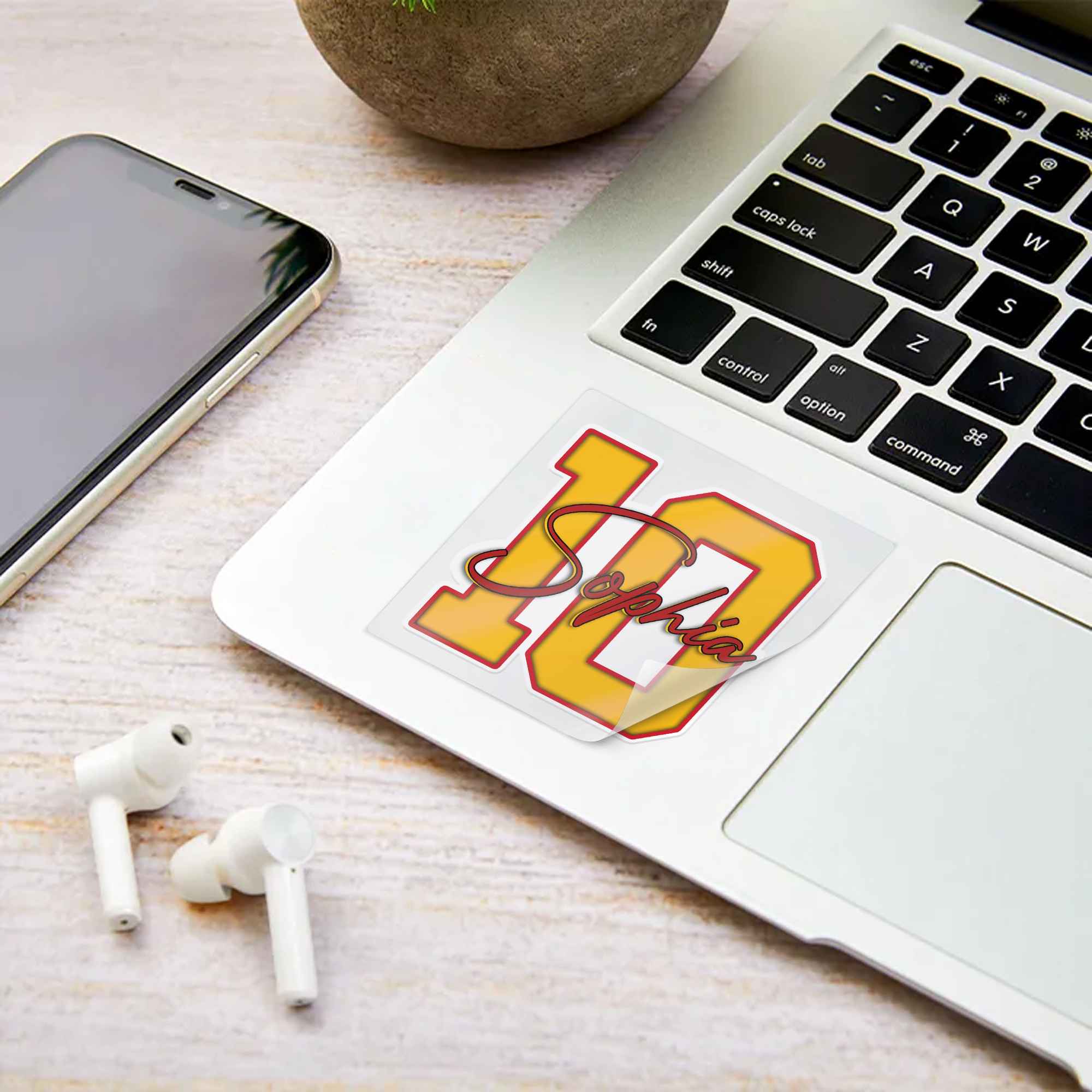 Personalized Custom Number Name Vinyl Car Laptop Water Bottle Sticker 4