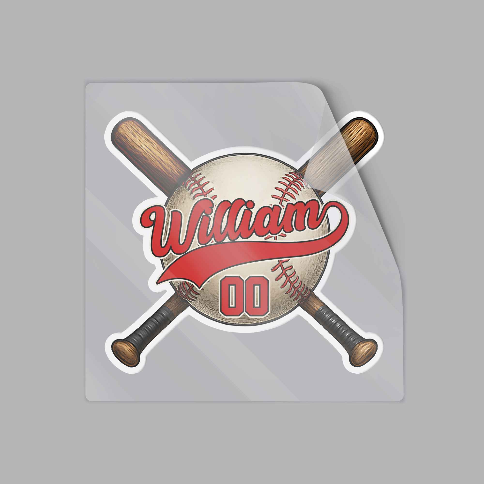 Baseball Custom Name Sticker Waterproof Vinyl Decal Gift