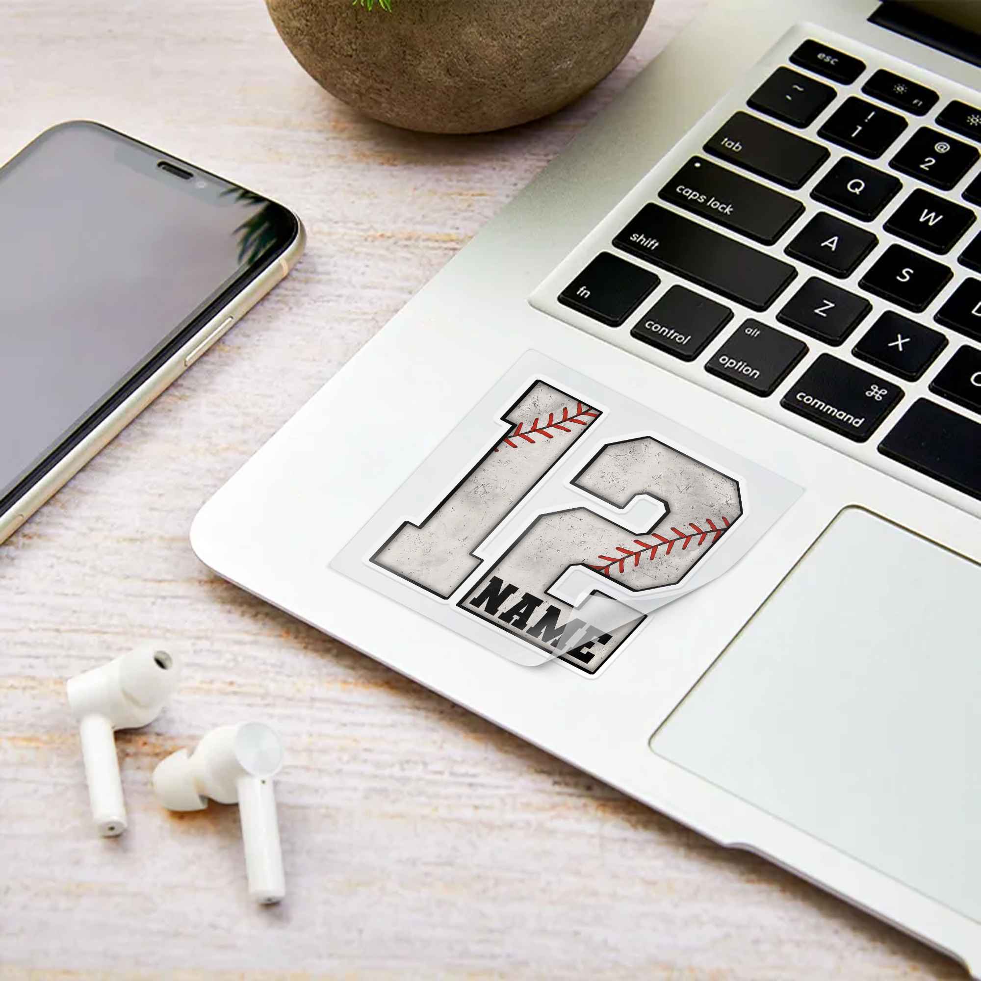 Personalized Baseball Softball Number Custom Name Helmet Vinyl Decal Gift Sticker 3