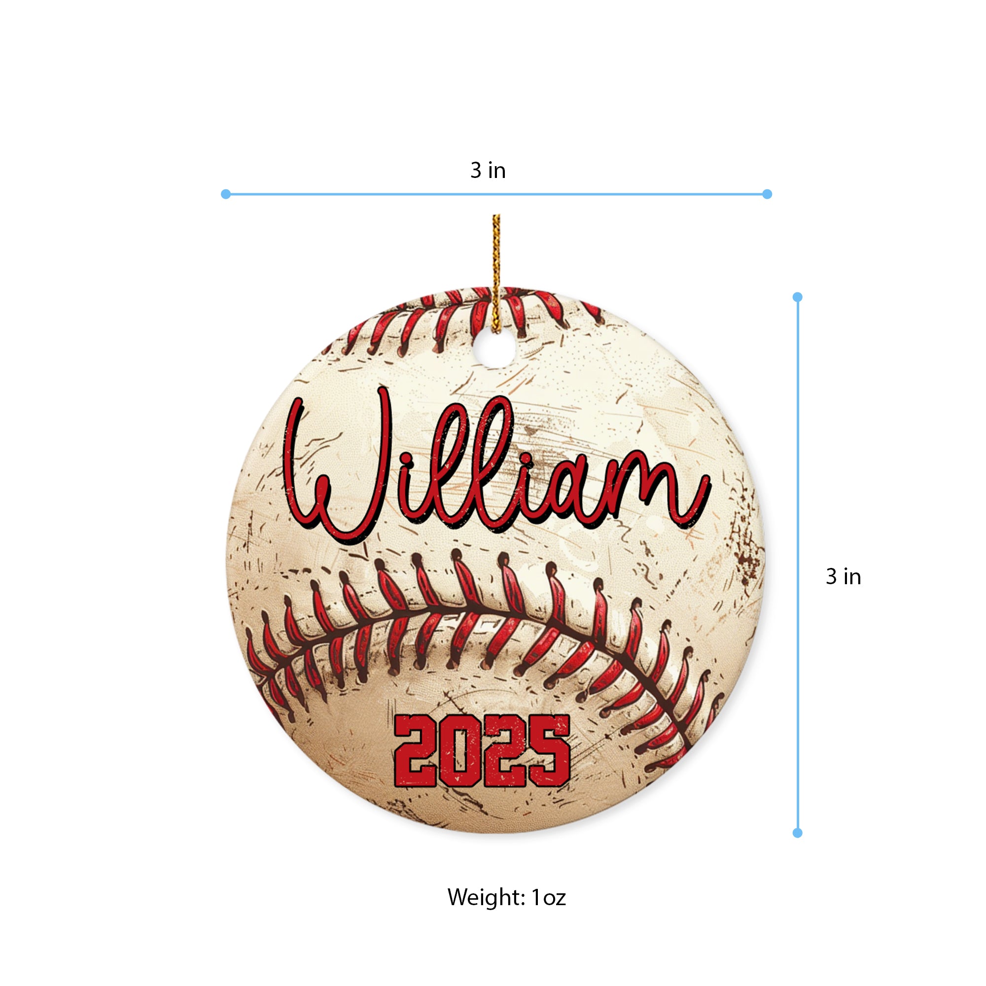 Santa's Favorite Baseball Christmas – Custom Baseball Team Gifts from Mom, Baseball Player Gift, Ornament