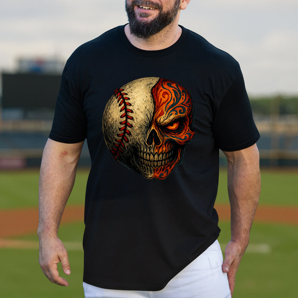 Dia De Los Muertos Baseball Sugar Skull Mexican Day of Dead T-Shirt