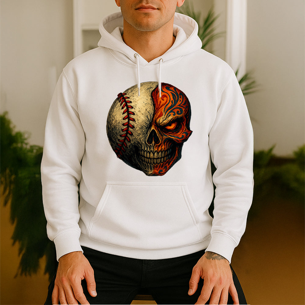 Baseball Sugar Skull Hoodie – Dia De Los Muertos Mexican Day of the Dead Skull Baseball Hoodie 3