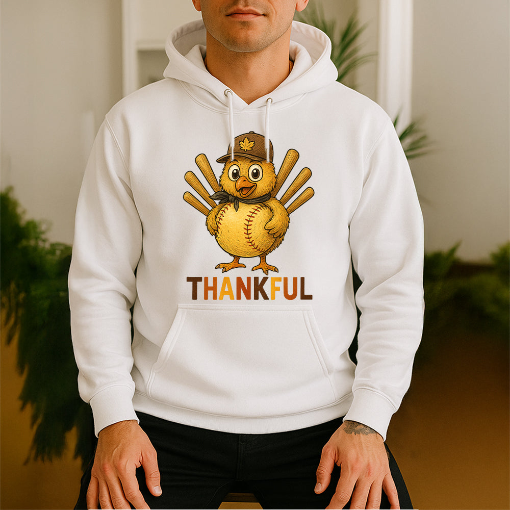 Thanksgiving Softball Turkey Gift for Softball Lovers & Players Hoodie