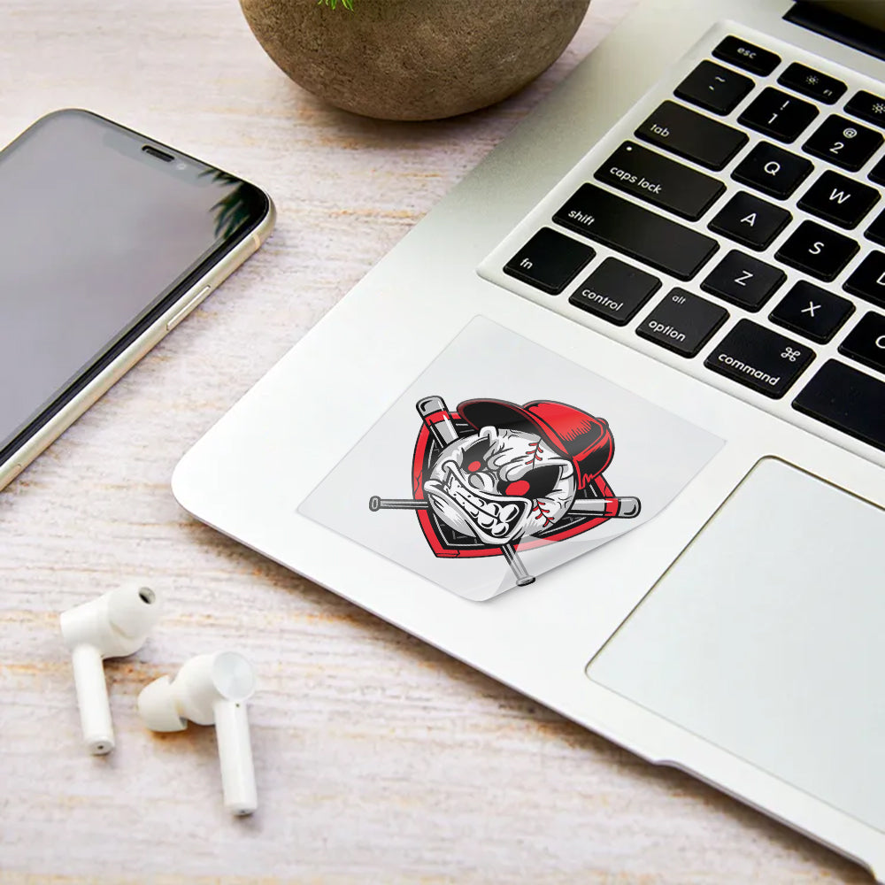 Angry Baseball Face with Bats – Cool Sports Design, Waterproof Vinyl Sticker 4