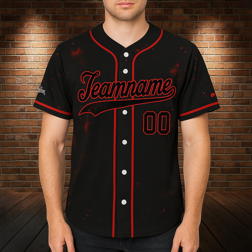 Custom Skull Baseball Jersey for Men Youth Team Gothic Sports Uniform Button Down Softball Shirts Halloween Costume Gift Jersey 3