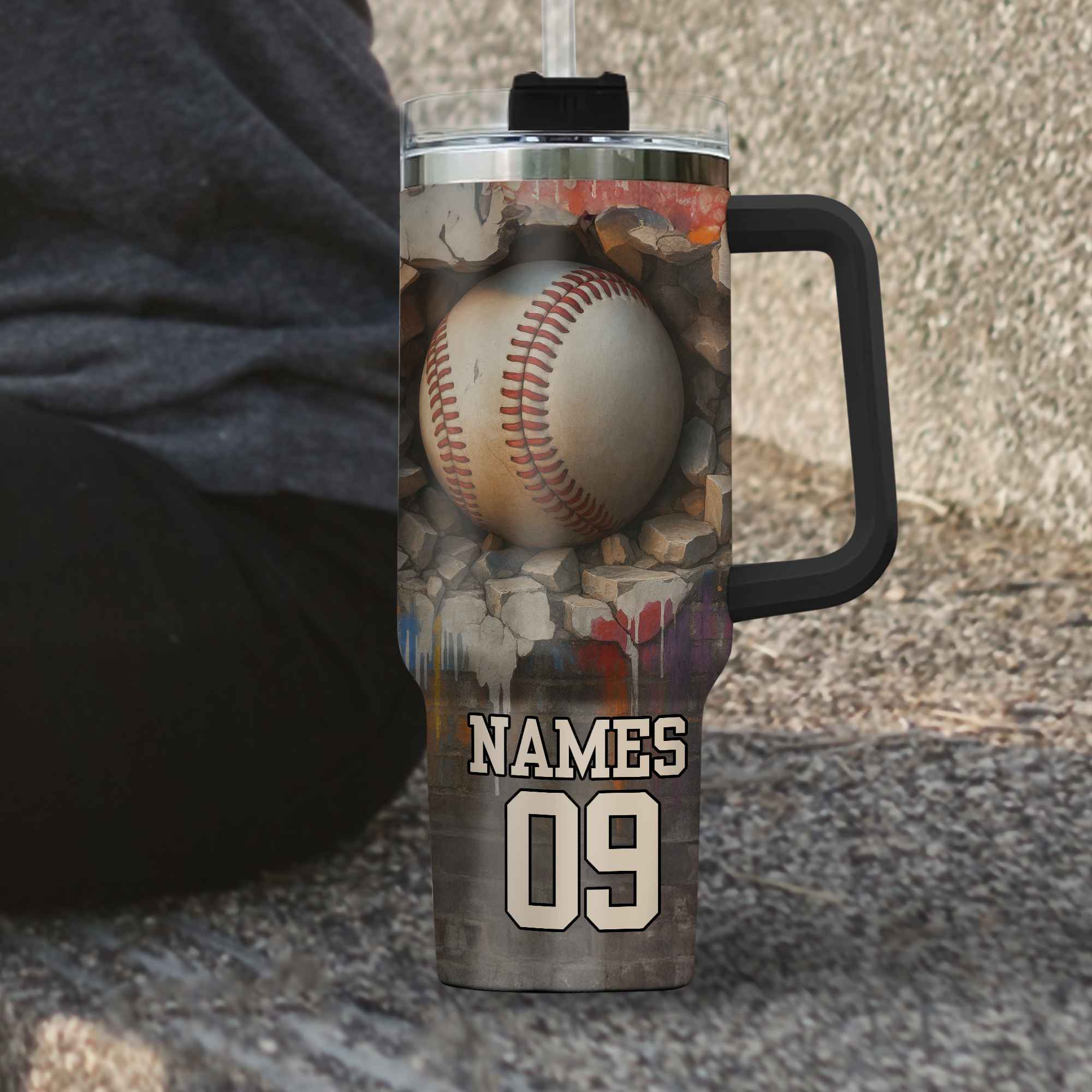 Custom Sport Gift Personalized With Straw Tumbler 40oz