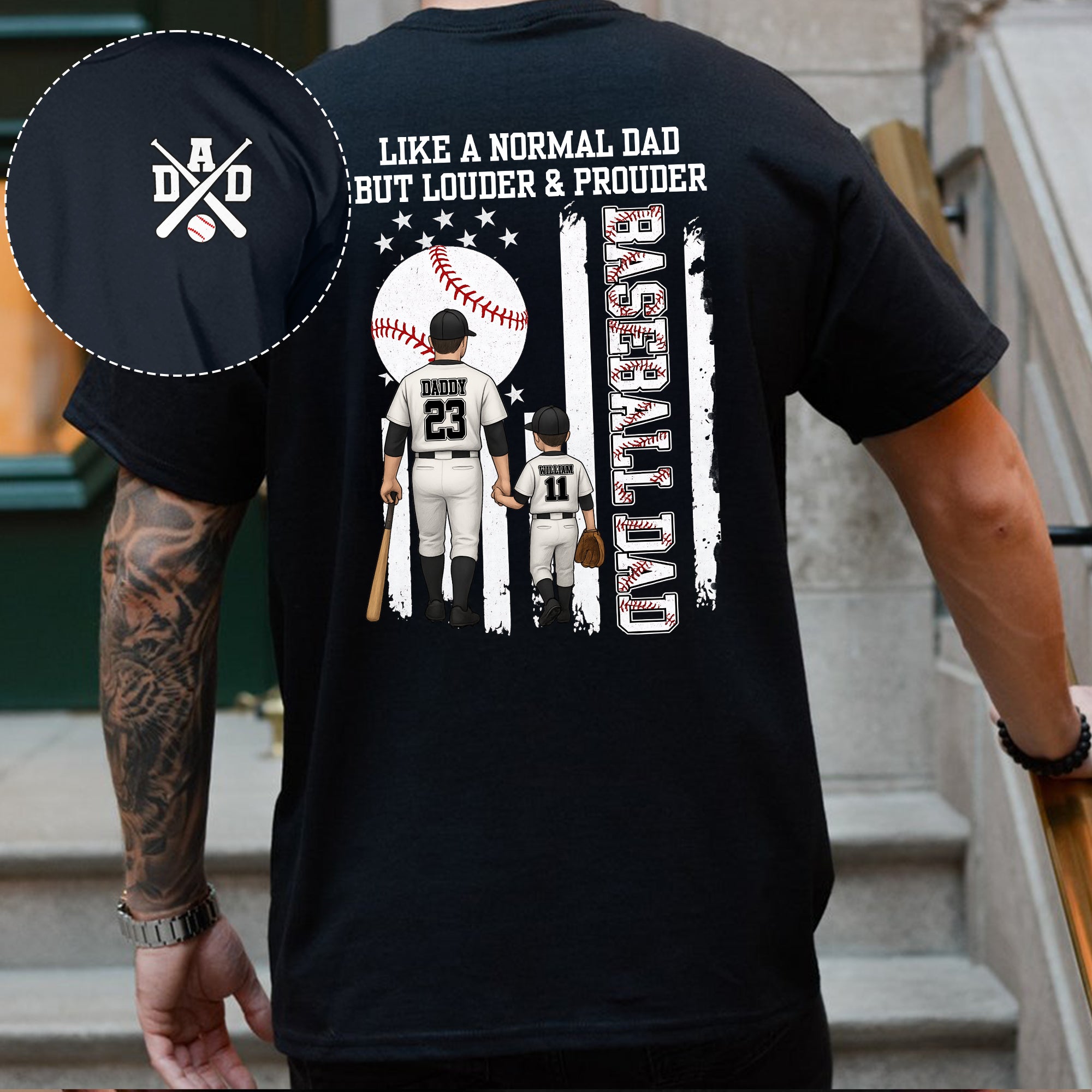 Custom Baseball Dad Like A Normal Dad Personalized T Shirt