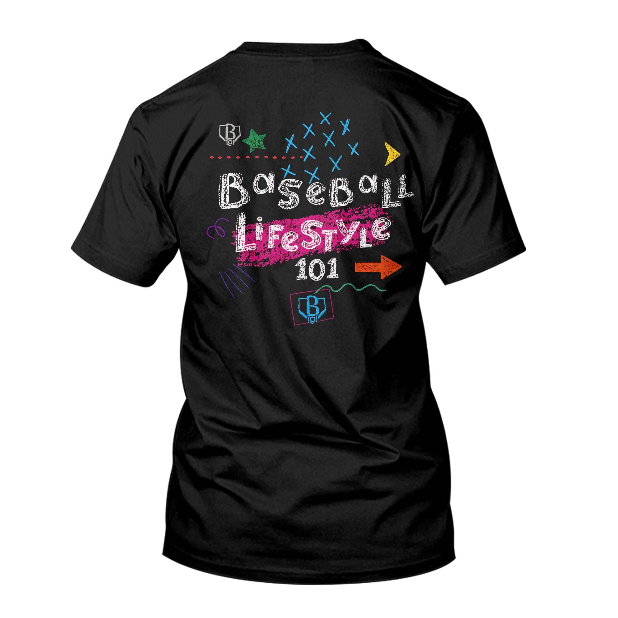 Boys Baseball Lifestyle 101 Chalkboard T Shirt 6