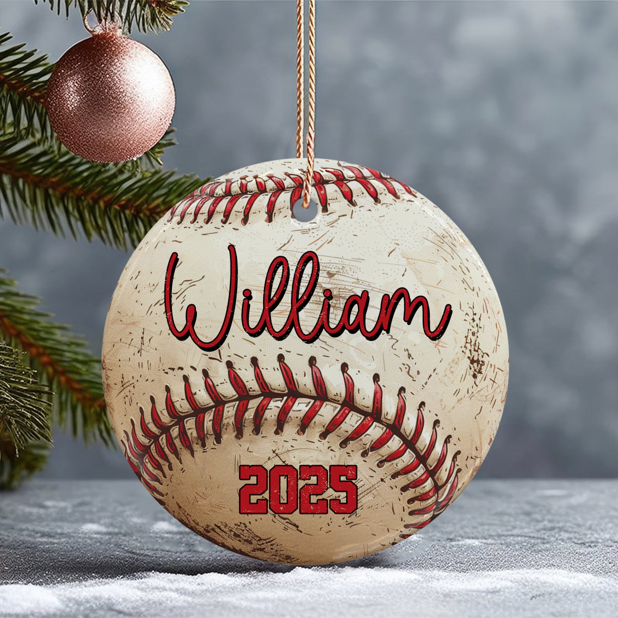 Santa's Favorite Baseball Christmas – Custom Baseball Team Gifts from Mom, Baseball Player Gift, Ornament 3