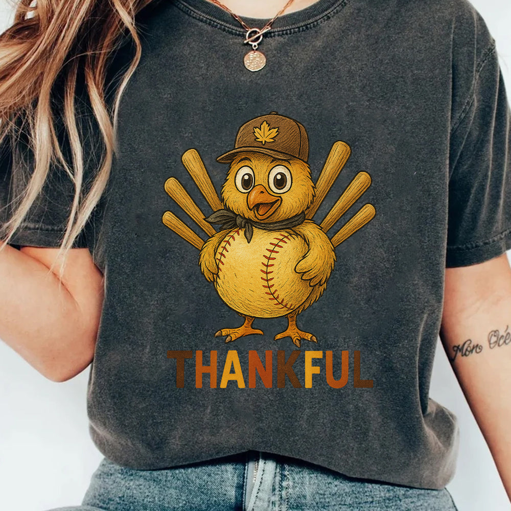 Thanksgiving Softball Turkey Gift for Softball Lovers & Players T-Shirt